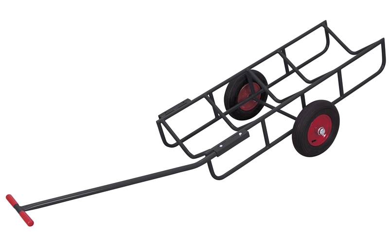 Trækvogn m/Konkav flade 2700x860x840, 1 flade, Antracit