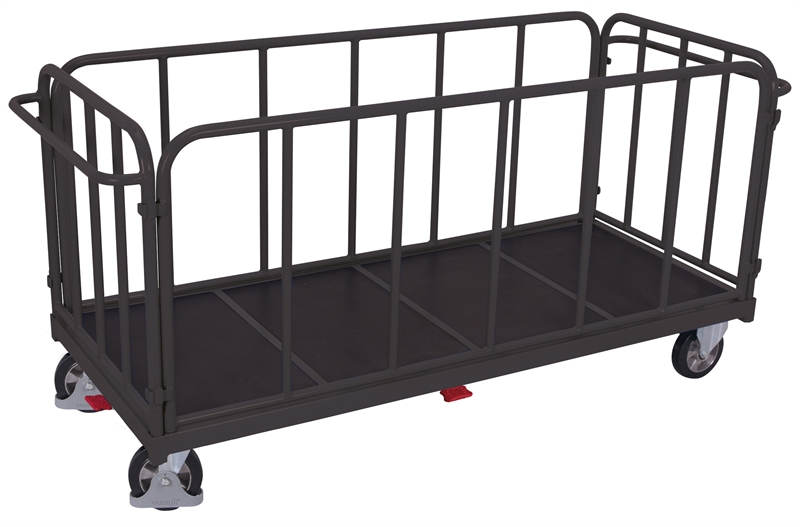 Sværlastvogn m/4 sider, 1875x900x1105, 1 flade, 1200 kg Antracit