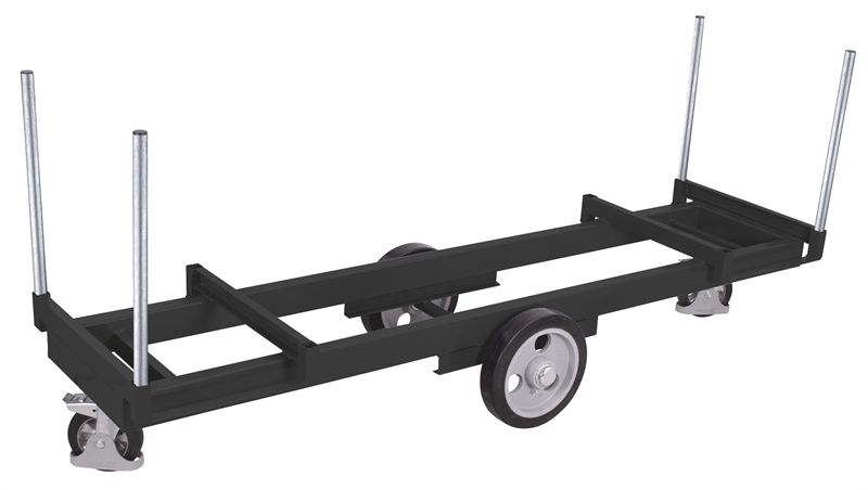 Sværlastvogn Stolpebase, Langgods, 2500x760x1030, 2000 kg Antracit