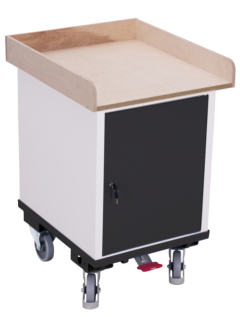 Værkstedsvogn Lille, skab, 575x660x905, 1 flade, Antracit