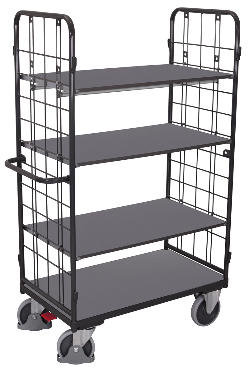 Plukkevogn Høj, to-sidet 1035x520x1780 mm 4 lastflader, Antracit