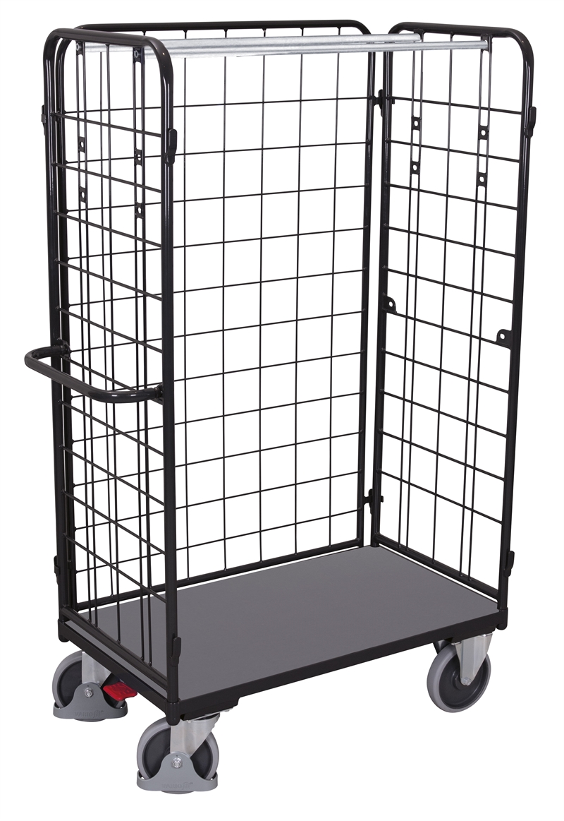 Plukkevogn Høj, tre-sidet 1040x525x1780 mm 1 lastflade, Antracit