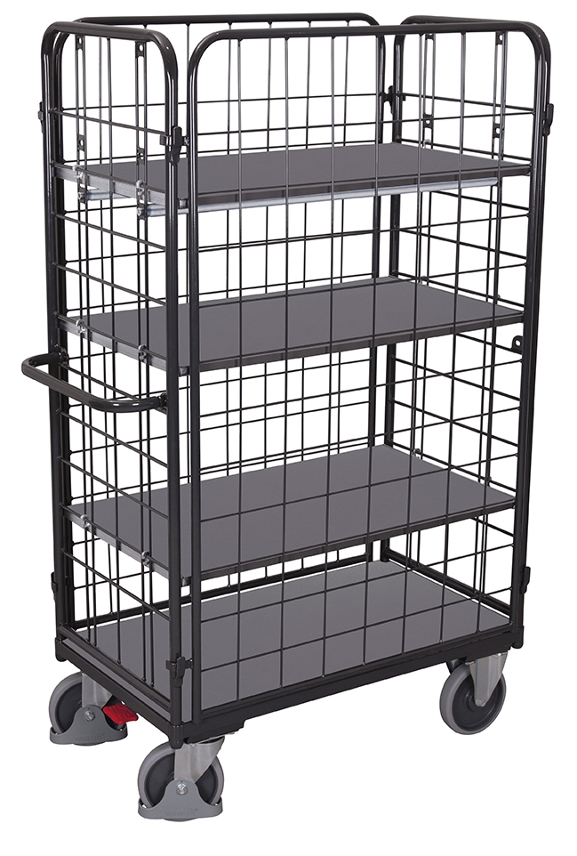 Plukkevogn Høj, fire-sidet 1390x840x1820 mm 4 lastflader, Antracit