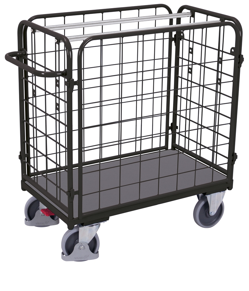 Plukkevogn Lav, fire-sidet 1390x840x1220 mm 1 lastflade, Antracit