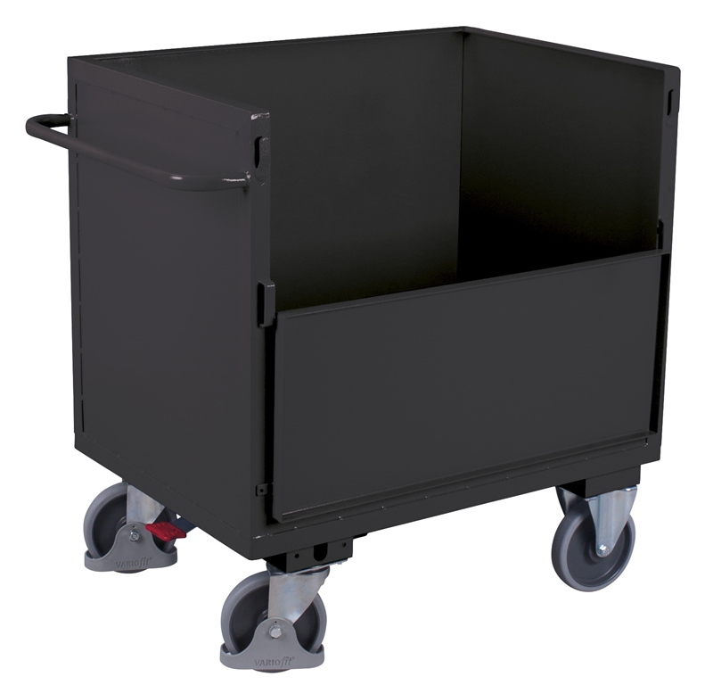 Platformsvogn m/Stålplader, 1130x720x1105, 1 flade, Antracit