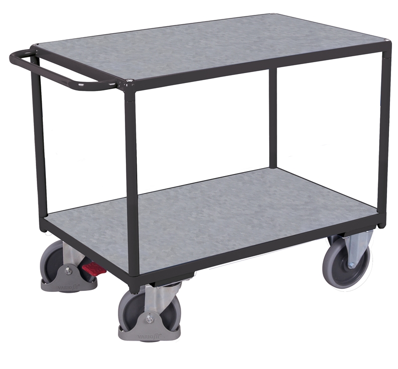 Rullevogn m galvaniseret stålhylde, 1190x700x920 mm (BxDxH) - Antracit