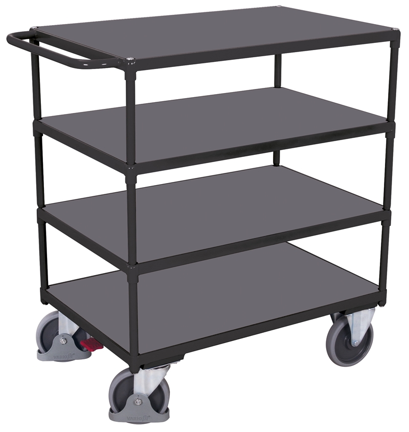 Rullevogn Heavy-duty, uden kant 1390x800x1235 mm 4 lastflader, Antracit