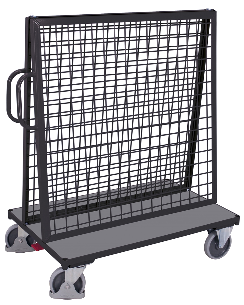 Værkstedsgittervogn til ophæng af materiel, 1370x800x1560, Antracit