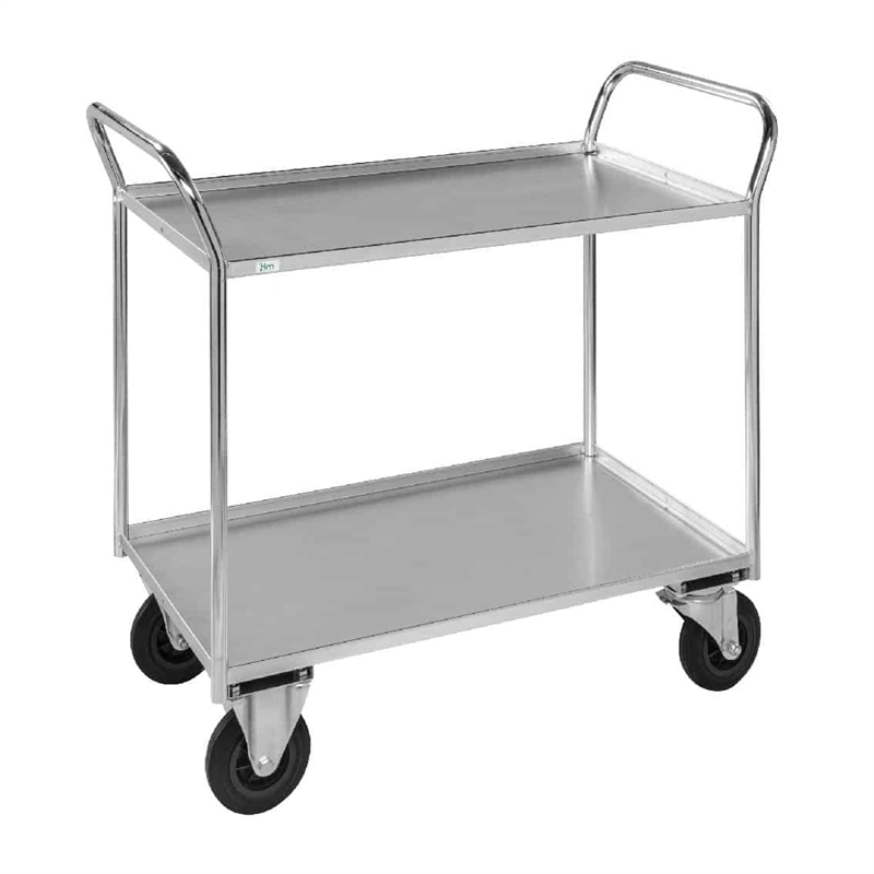 Elforzinket rullevogn, hyldekant & bremse, 1080x450x1000 mm