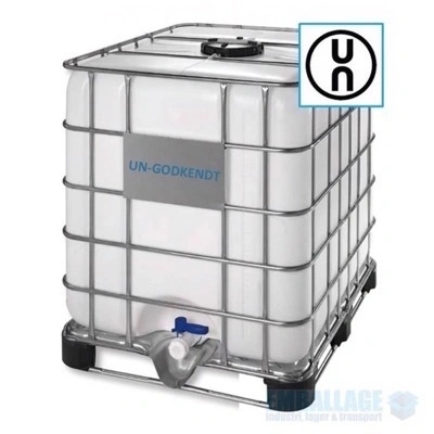 Brugt palletank 1000 L, sort
