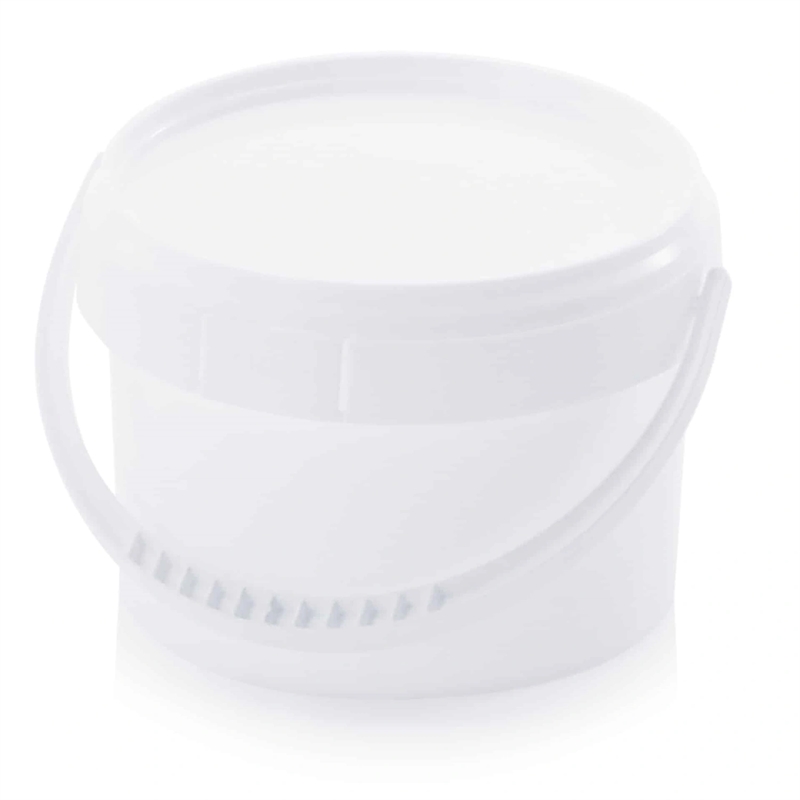 0,55 L plastspand med låg, hvid