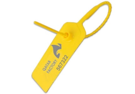Plombe i plast, 250x2,2 mm, Gul