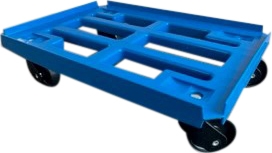 Møbelhund 600×400 mm, PP, Plasthjul – Blå