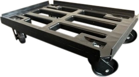 Møbelhund 600×400 mm, PP, Plasthjul – Sort