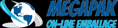 Megapak.dk On-line emballage - logo med tekst