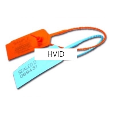 Plastplombe med nummer, 250×2,2 mm. Hvid